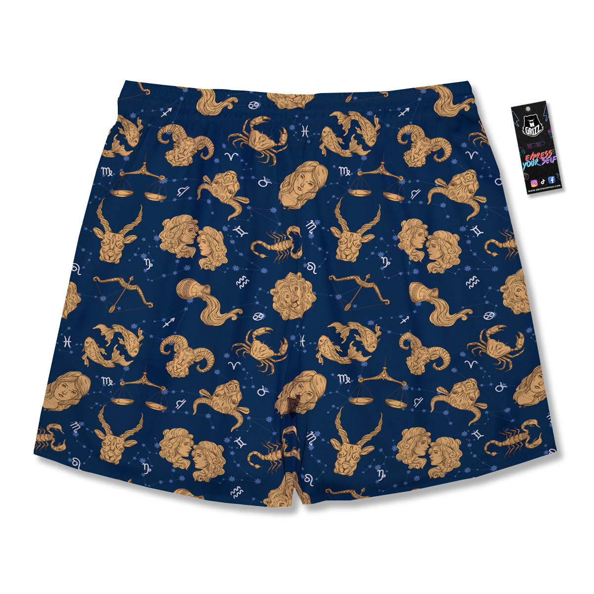 Virgo Zodiac Purple Print Pattern Men's Running Shorts-grizzshop