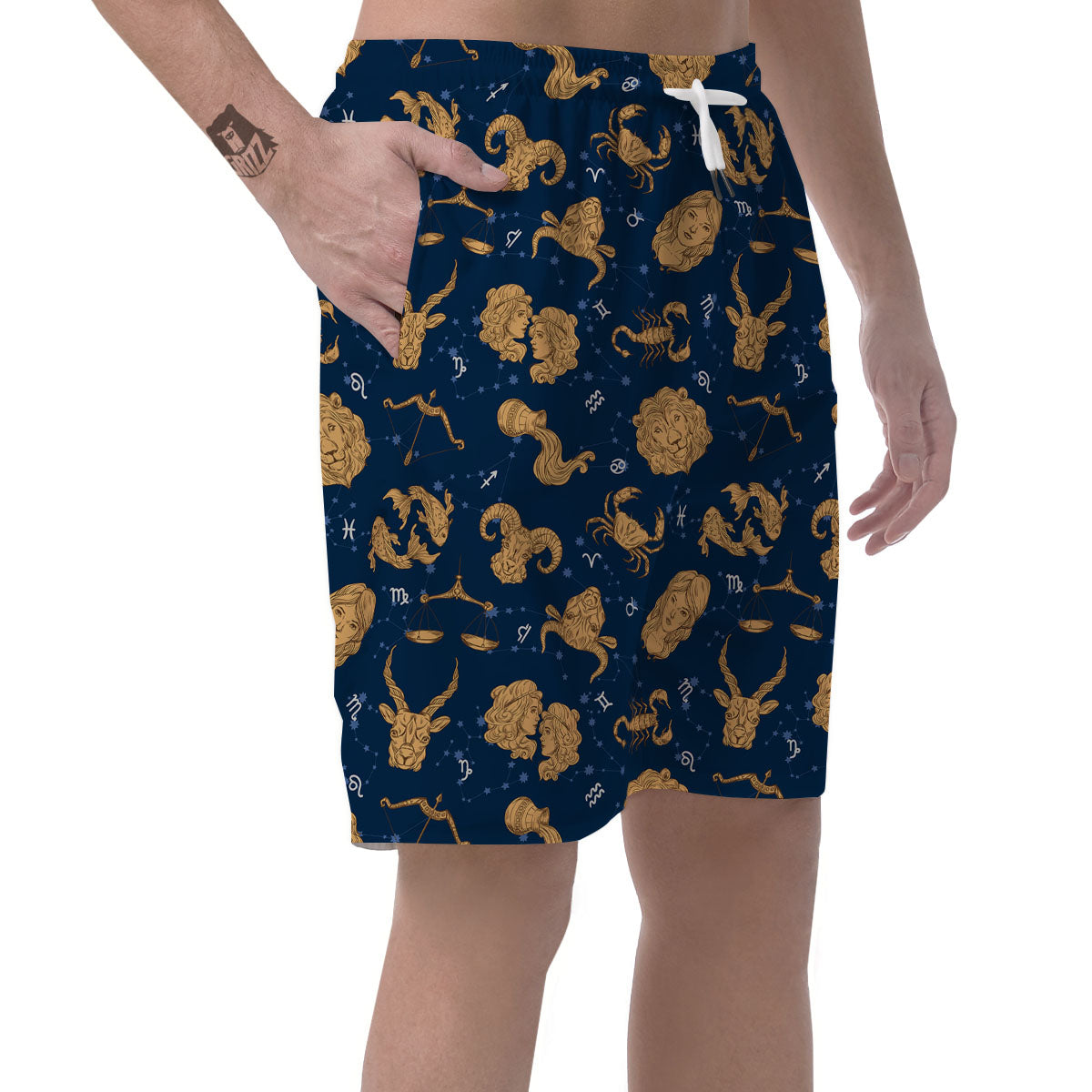 Virgo Zodiac Purple Print Pattern Men's Shorts-grizzshop