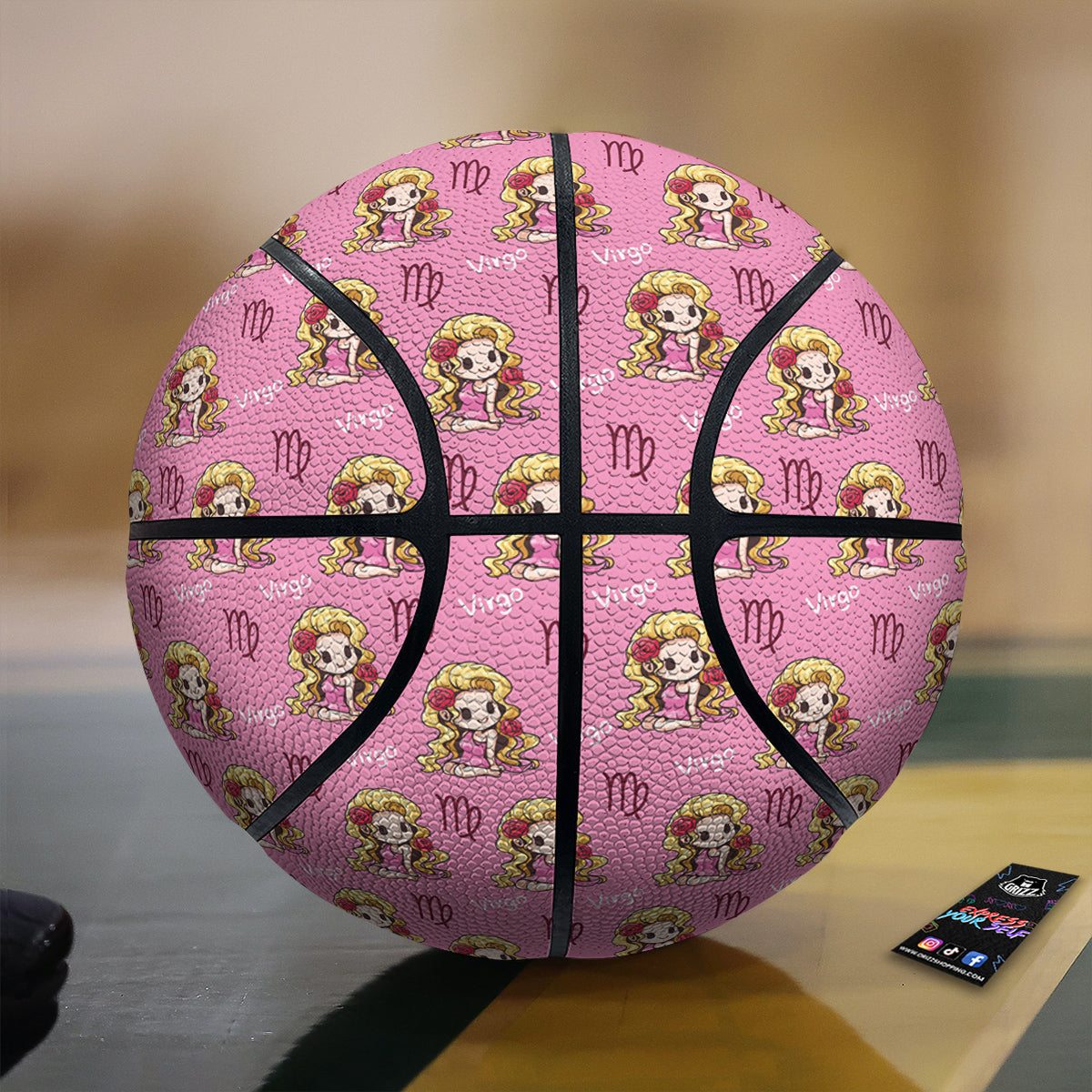 Walking Zombie Halloween Print Basketball
