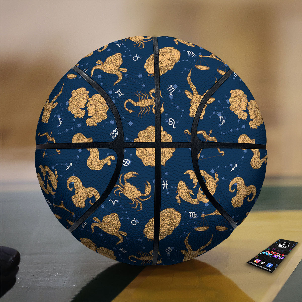 Weed Zigzag Print Pattern Basketball