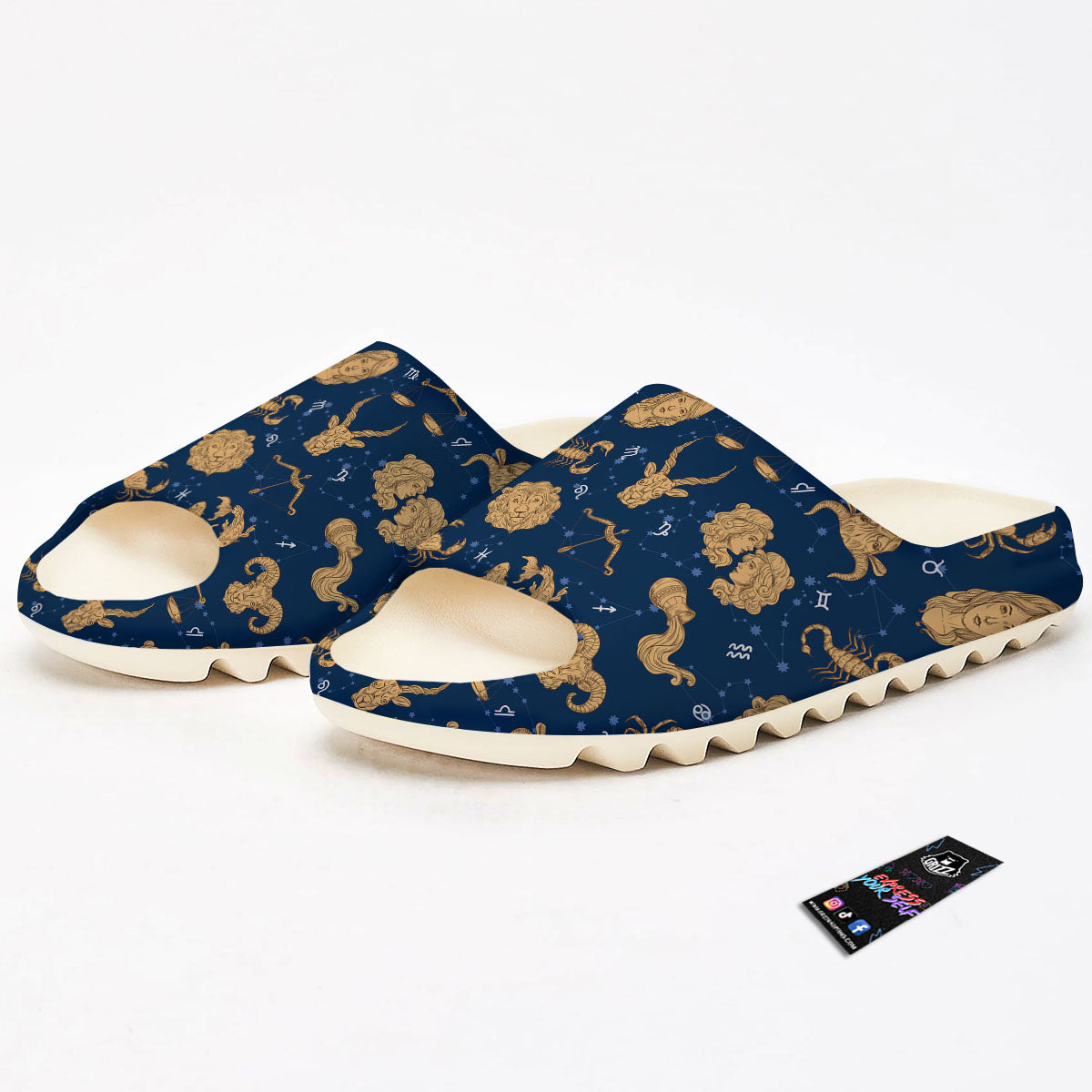 Virgo Zodiac Purple Print Pattern Sandals-grizzshop