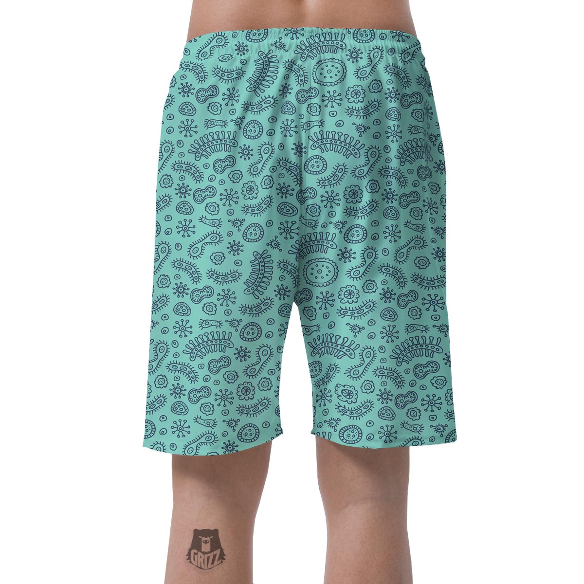 Virus Bacteria Pattern Print Men's Shorts-grizzshop