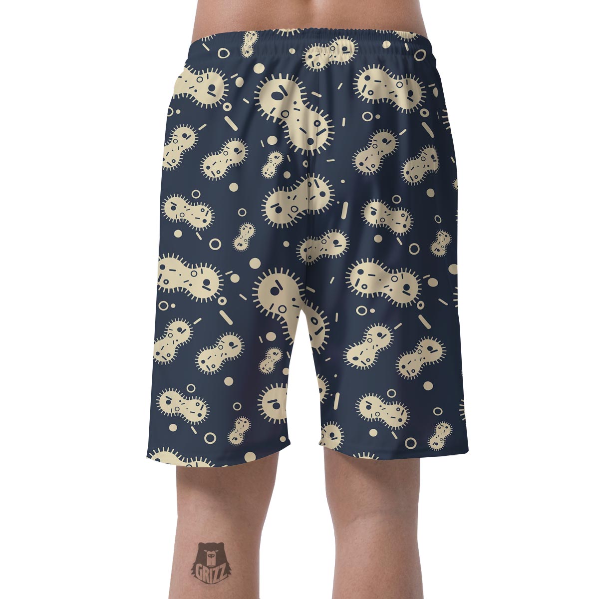 Virus Bacteria Print Pattern Men's Shorts-grizzshop