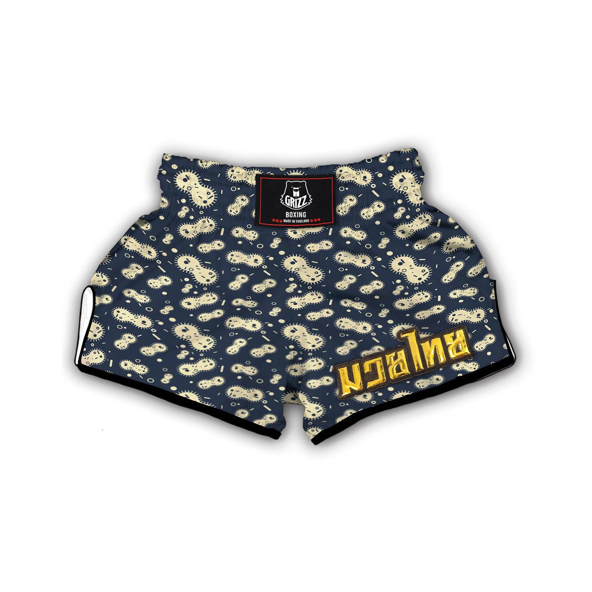 Virus Bacteria Print Pattern Muay Thai Boxing Shorts-grizzshop