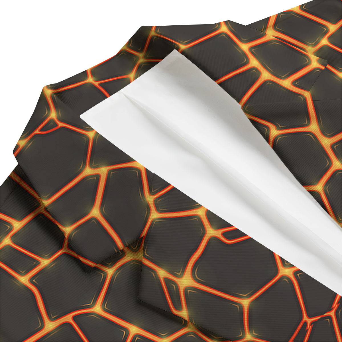 Volcano Cartoon Lava Print Pattern Men's Blazer-grizzshop