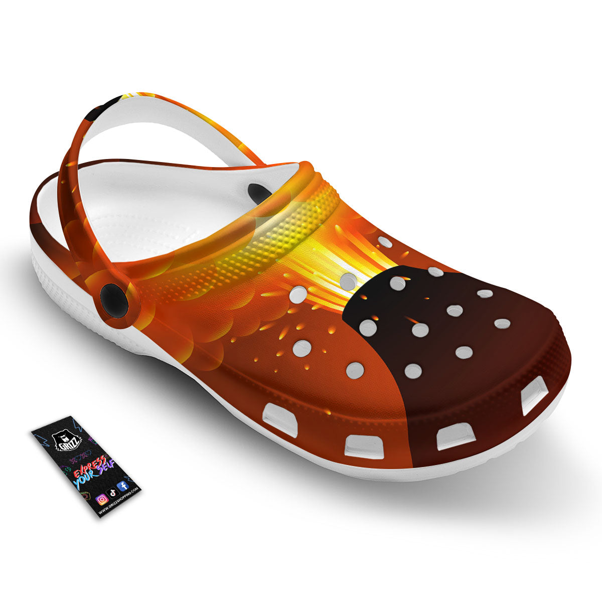 Volcano Erupt Print Clog-grizzshop