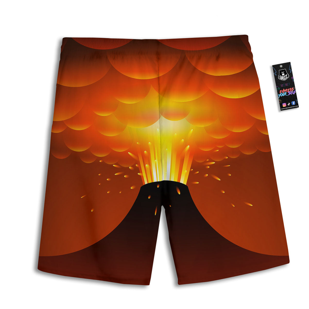 Warrior Mask Japanese Print Men's Athletic Shorts