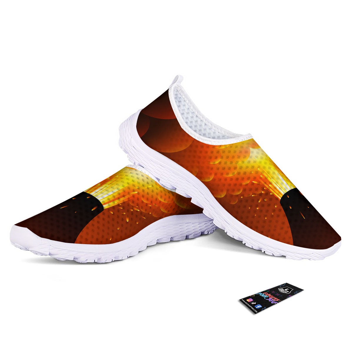Volcano Erupt Print Nurse Shoes-grizzshop