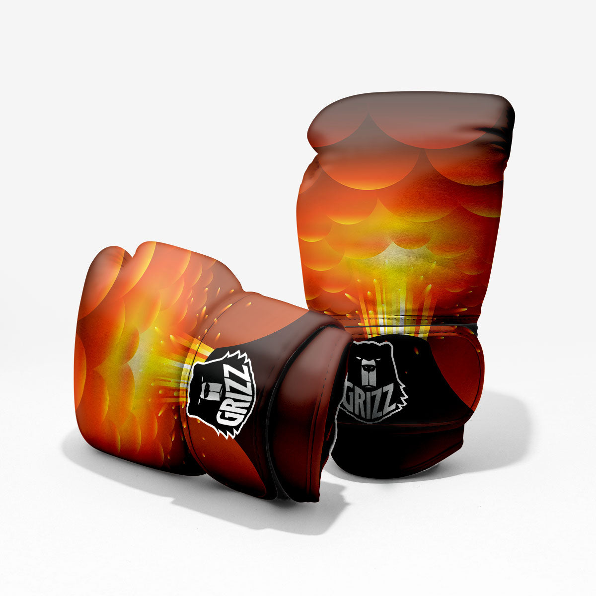 Volcano Erupt Print Pro Boxing Glove