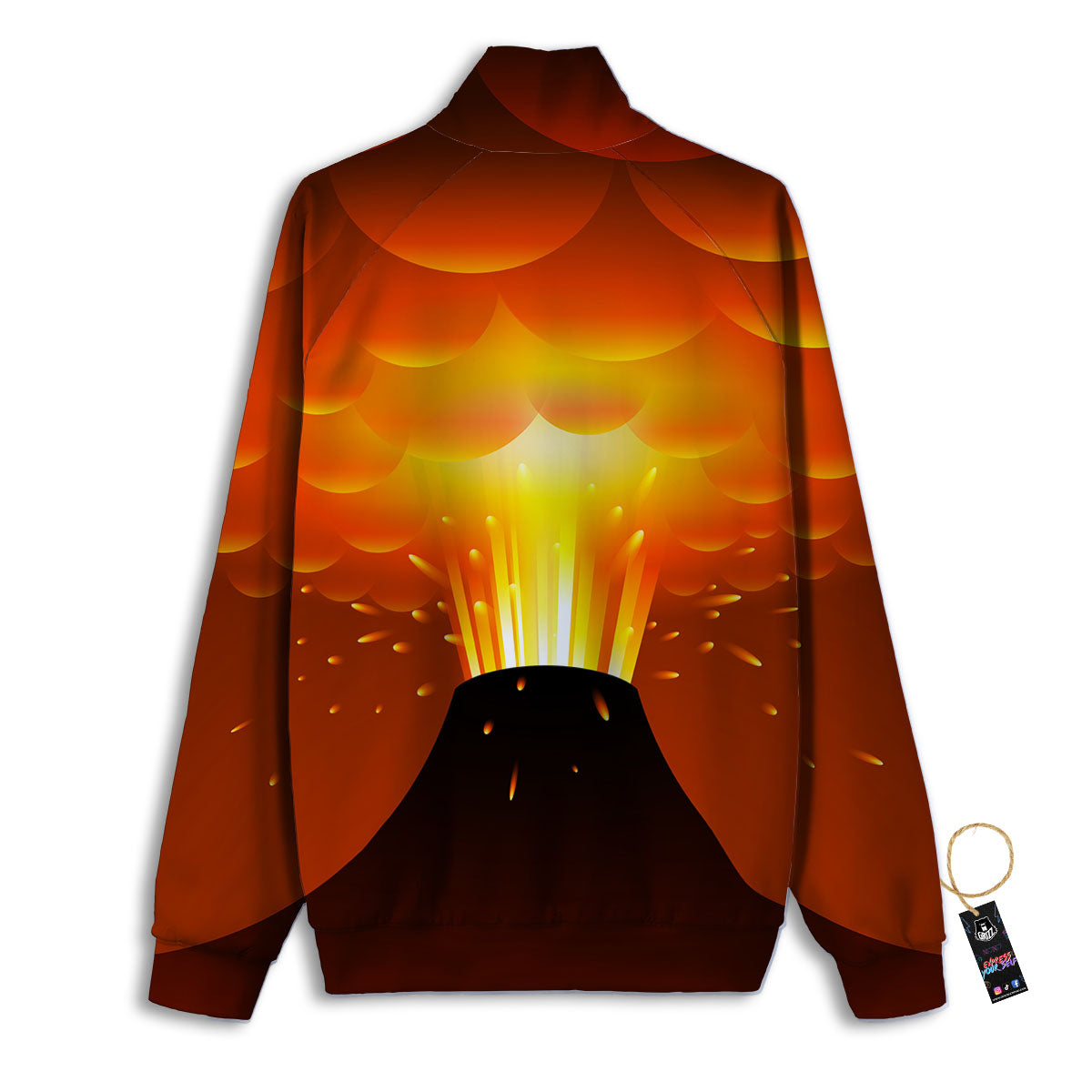 Volcano Erupt Print Track Jacket-grizzshop