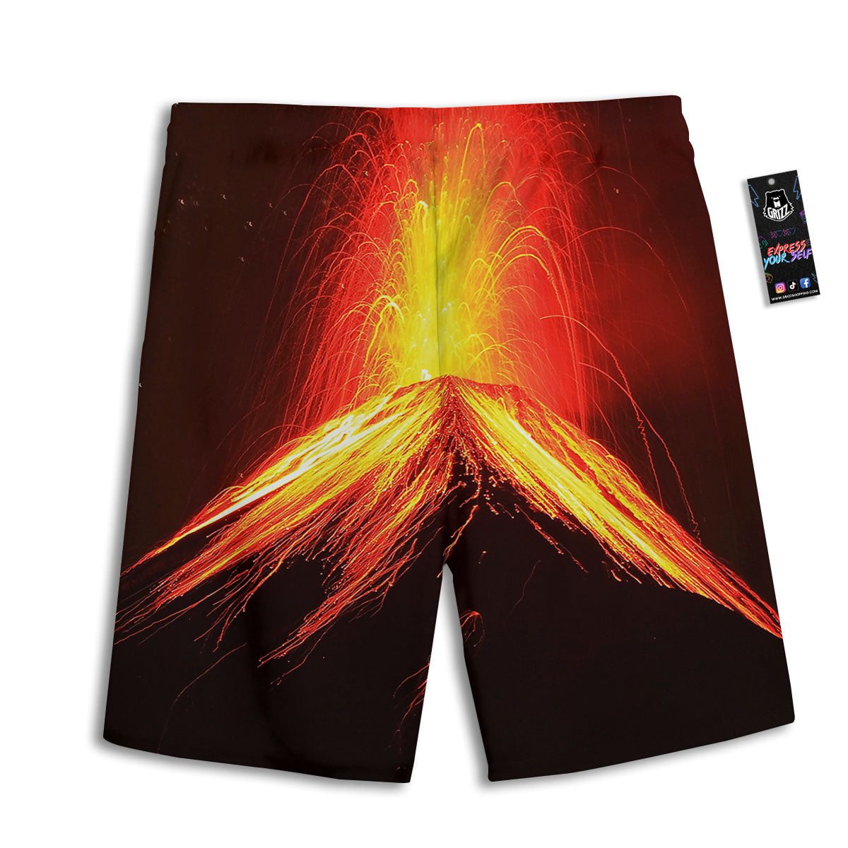Warrior Ninja Print Men's Athletic Shorts