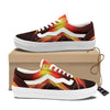 Volcano On Fire Print Skate Shoes-grizzshop