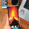 Volcano On Fire Print Tumbler-grizzshop