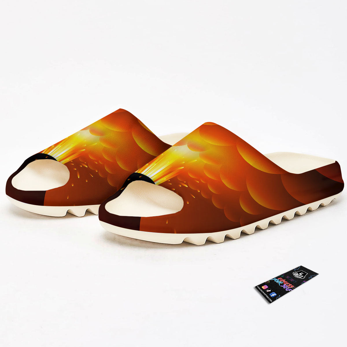 Volcano Erupt Print Sandals-grizzshop