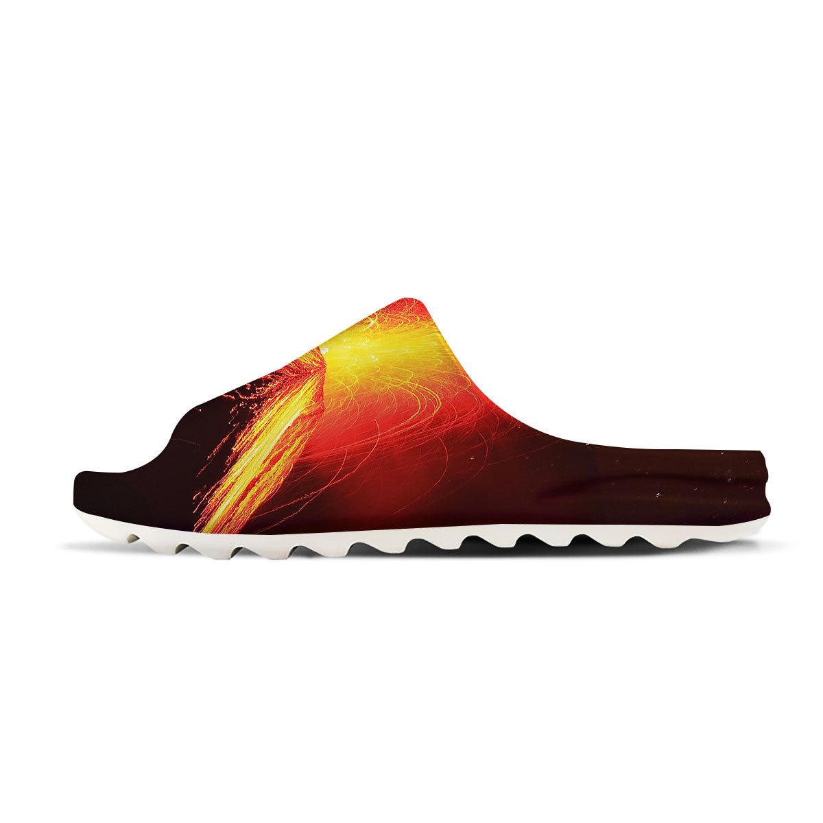 Volcano On Fire Print Sandals-grizzshop