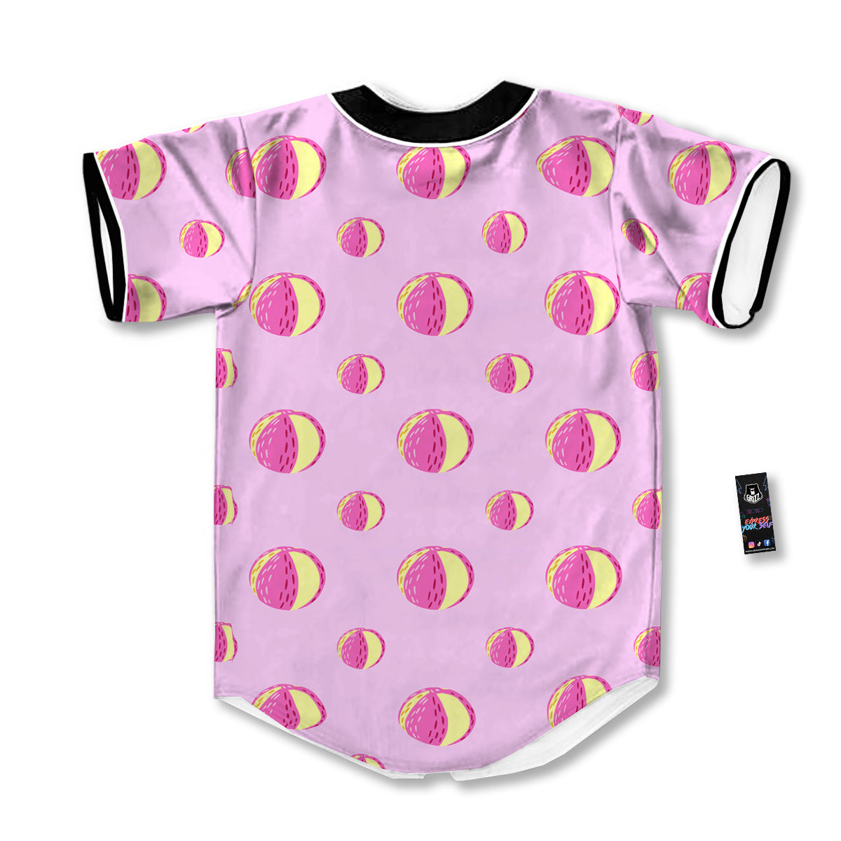 Volleyball Pastel Print Pattern Baseball Jersey-grizzshop