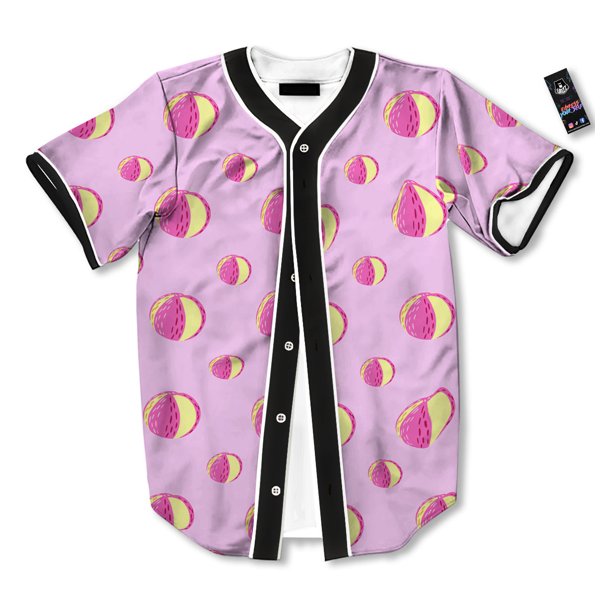Volleyball Pastel Print Pattern Baseball Jersey-grizzshop