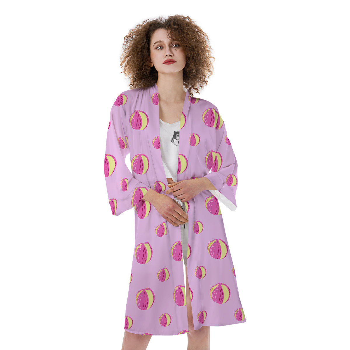 Volleyball Pastel Print Pattern Kimono-grizzshop
