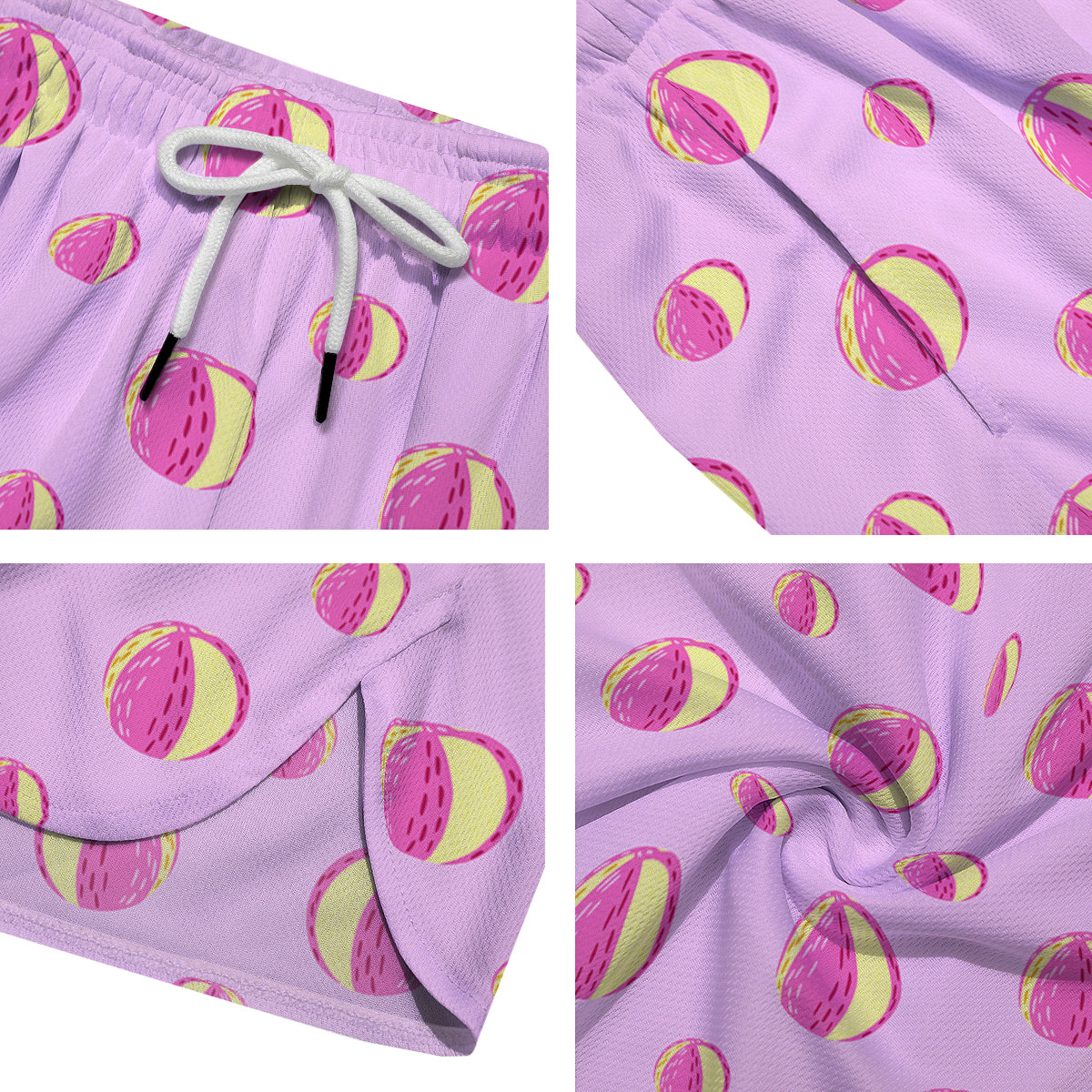 Volleyball Pastel Print Pattern Men's Running Shorts-grizzshop