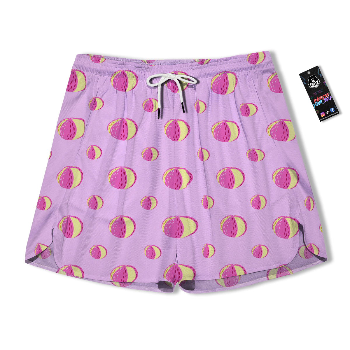 Volleyball Pastel Print Pattern Men's Running Shorts-grizzshop