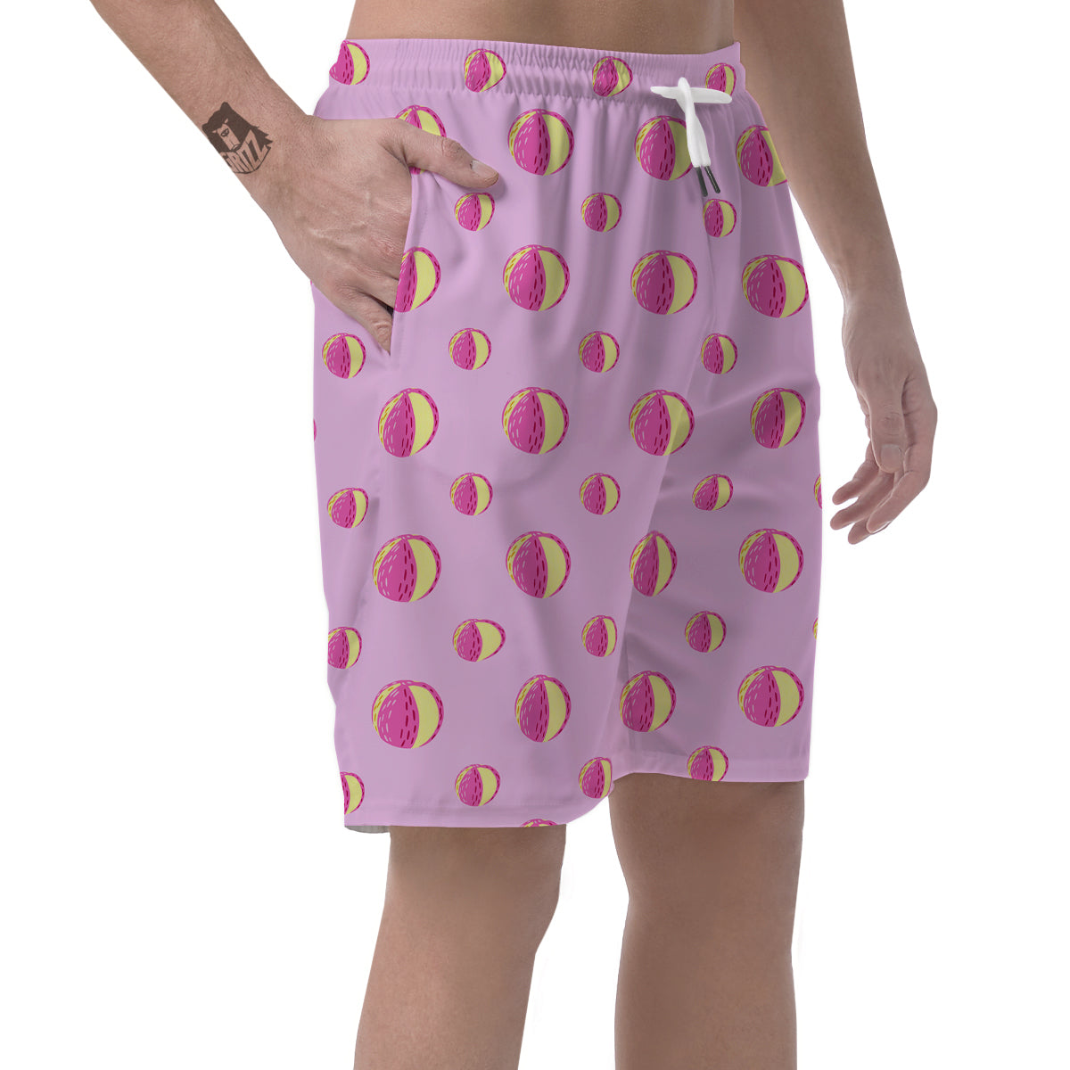 Volleyball Pastel Print Pattern Men's Shorts-grizzshop