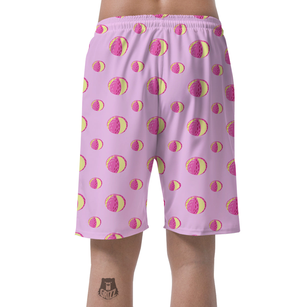 Volleyball Pastel Print Pattern Men's Shorts-grizzshop