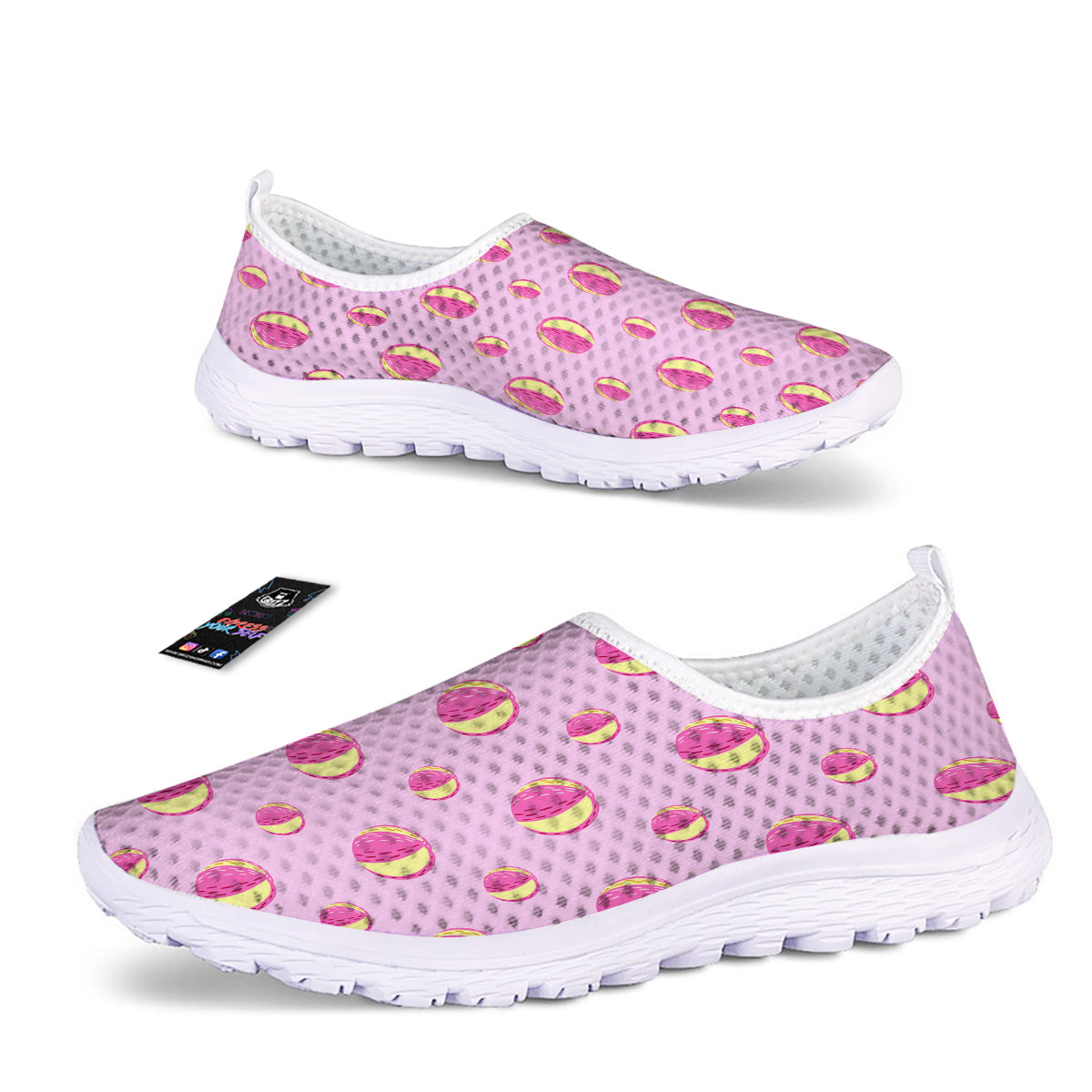 Volleyball Pastel Print Pattern Nurse Shoes-grizzshop