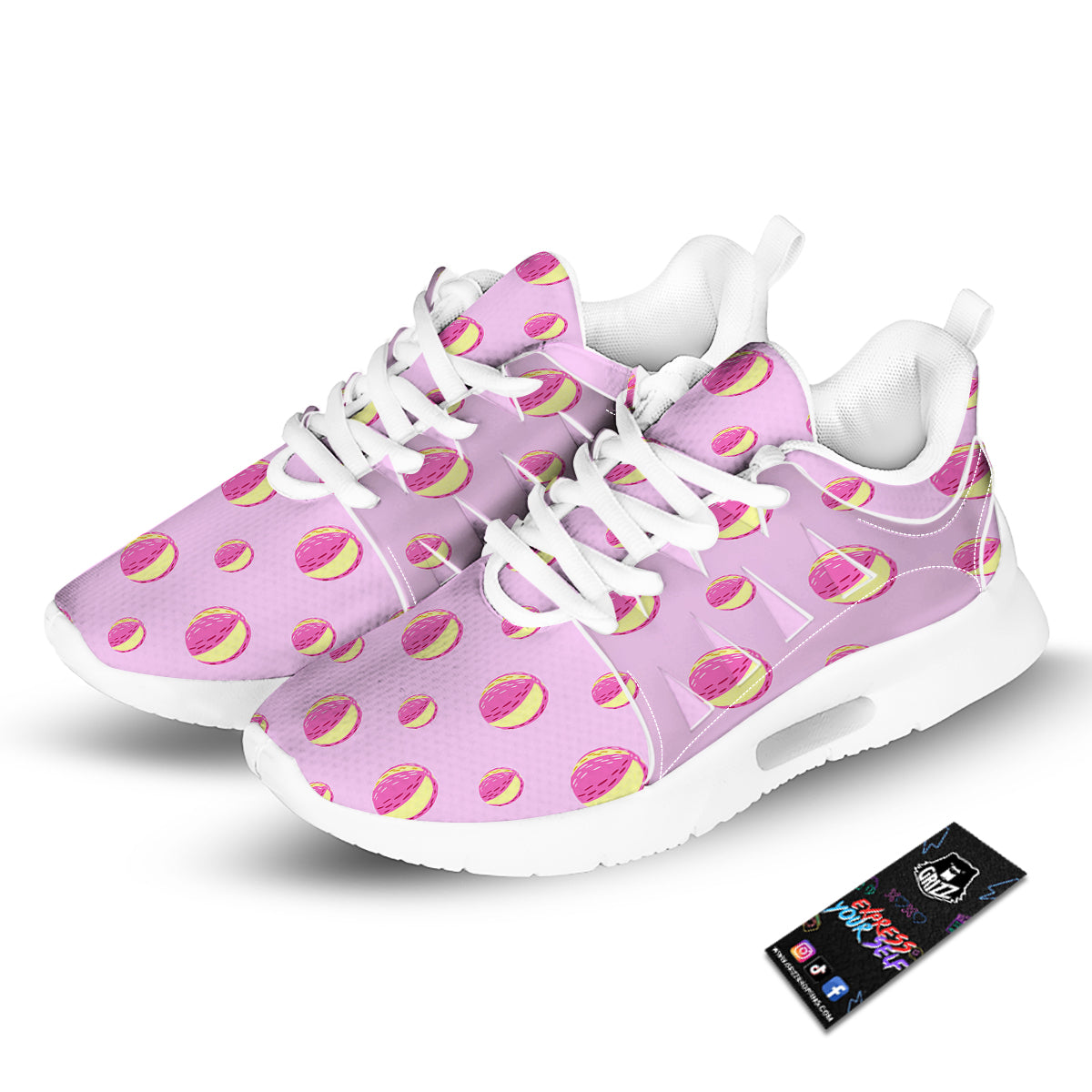 Volleyball Pastel Print Pattern Tennis Shoes-grizzshop