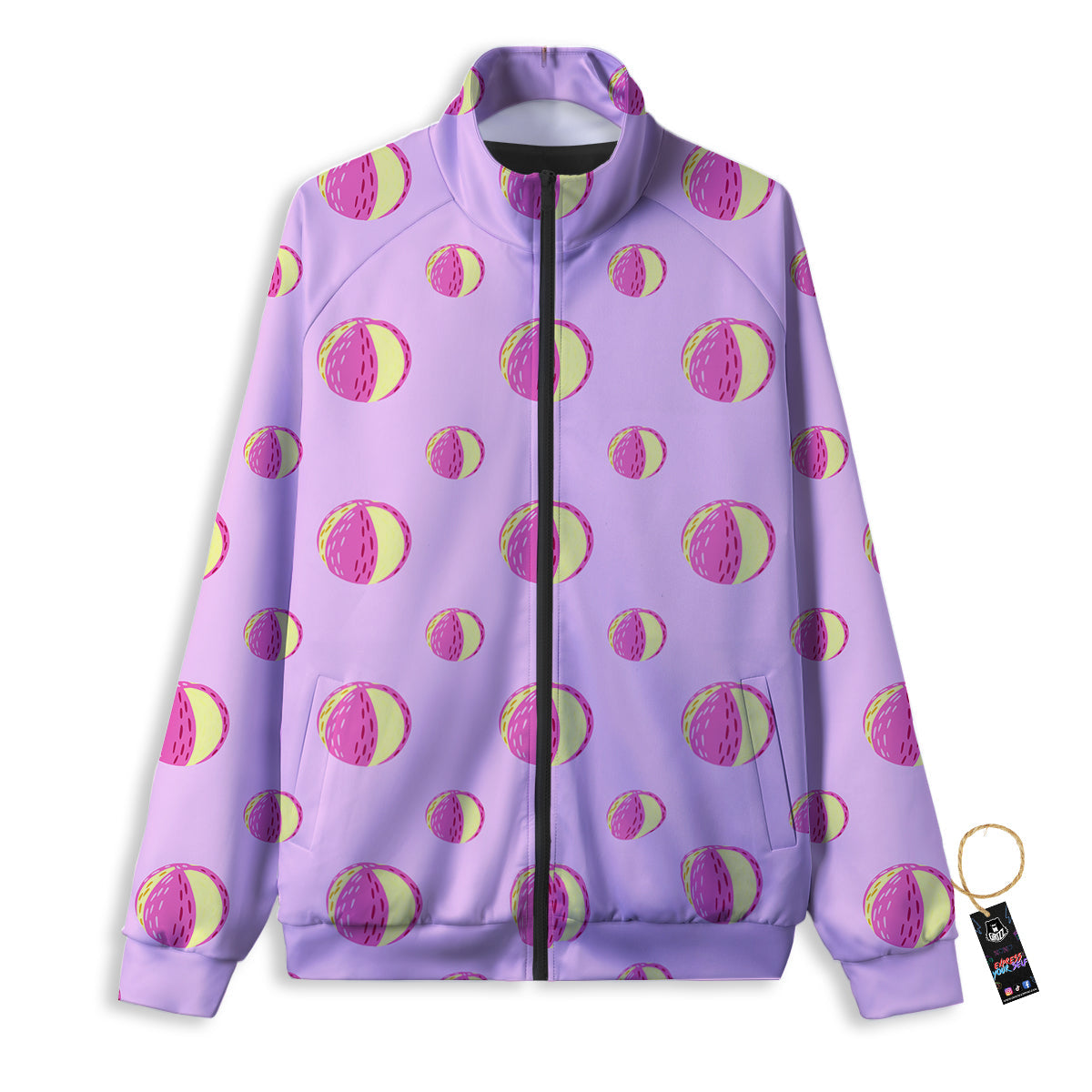 Volleyball Pastel Print Pattern Track Jacket-grizzshop