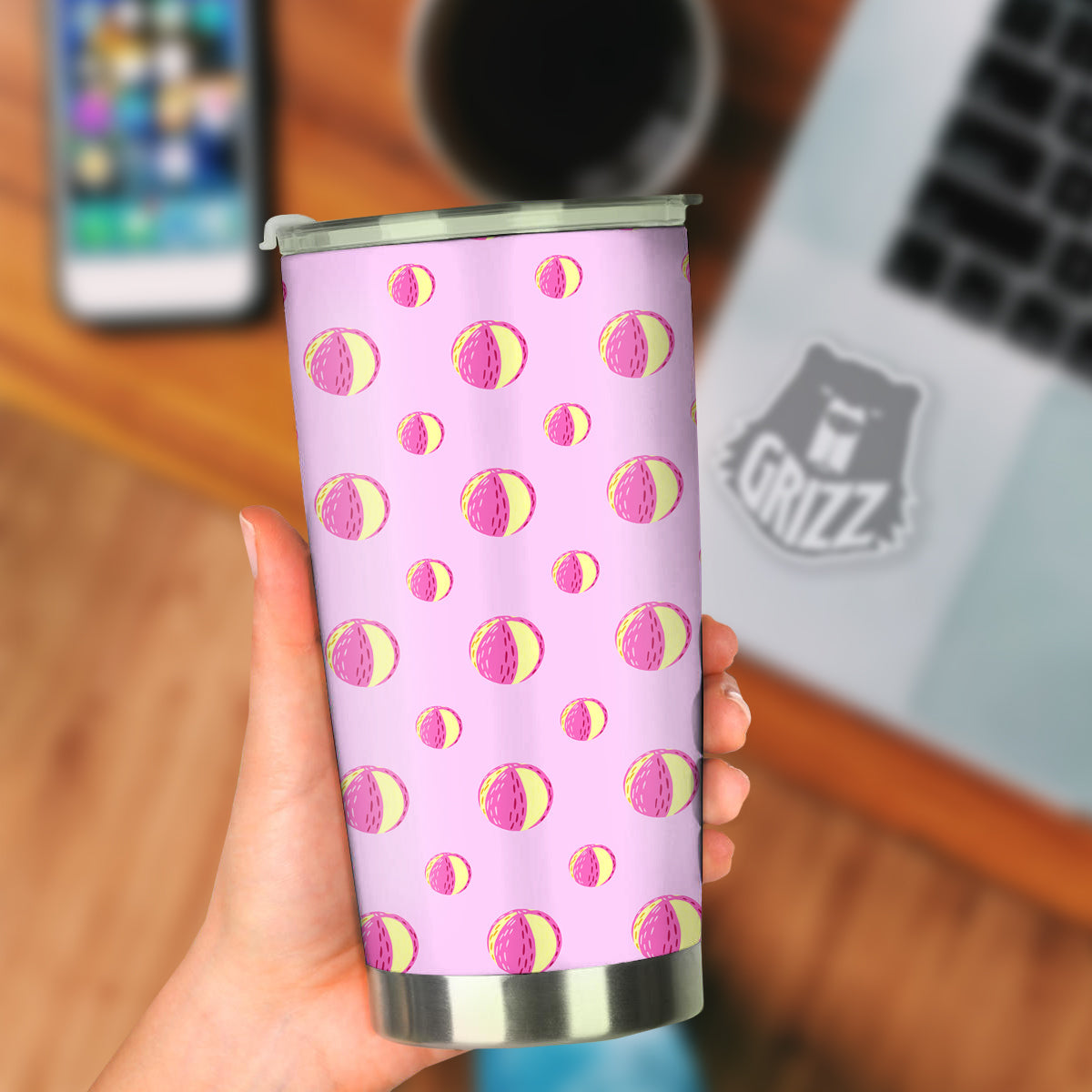 Volleyball Pastel Print Pattern Tumbler-grizzshop