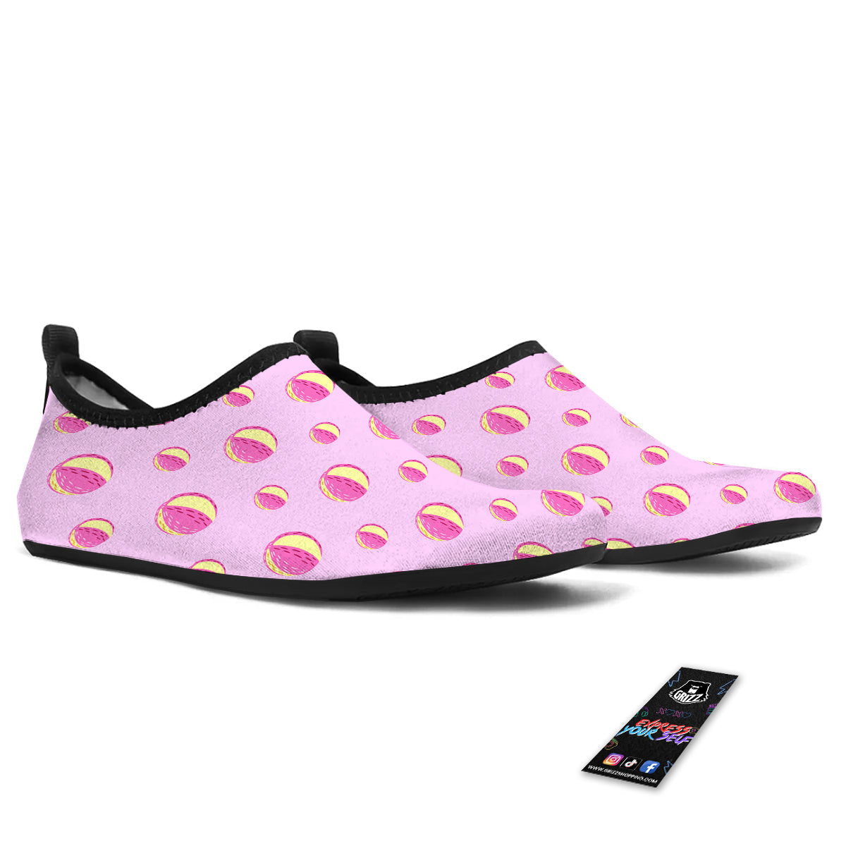 Volleyball Pastel Print Pattern Water Shoes-grizzshop