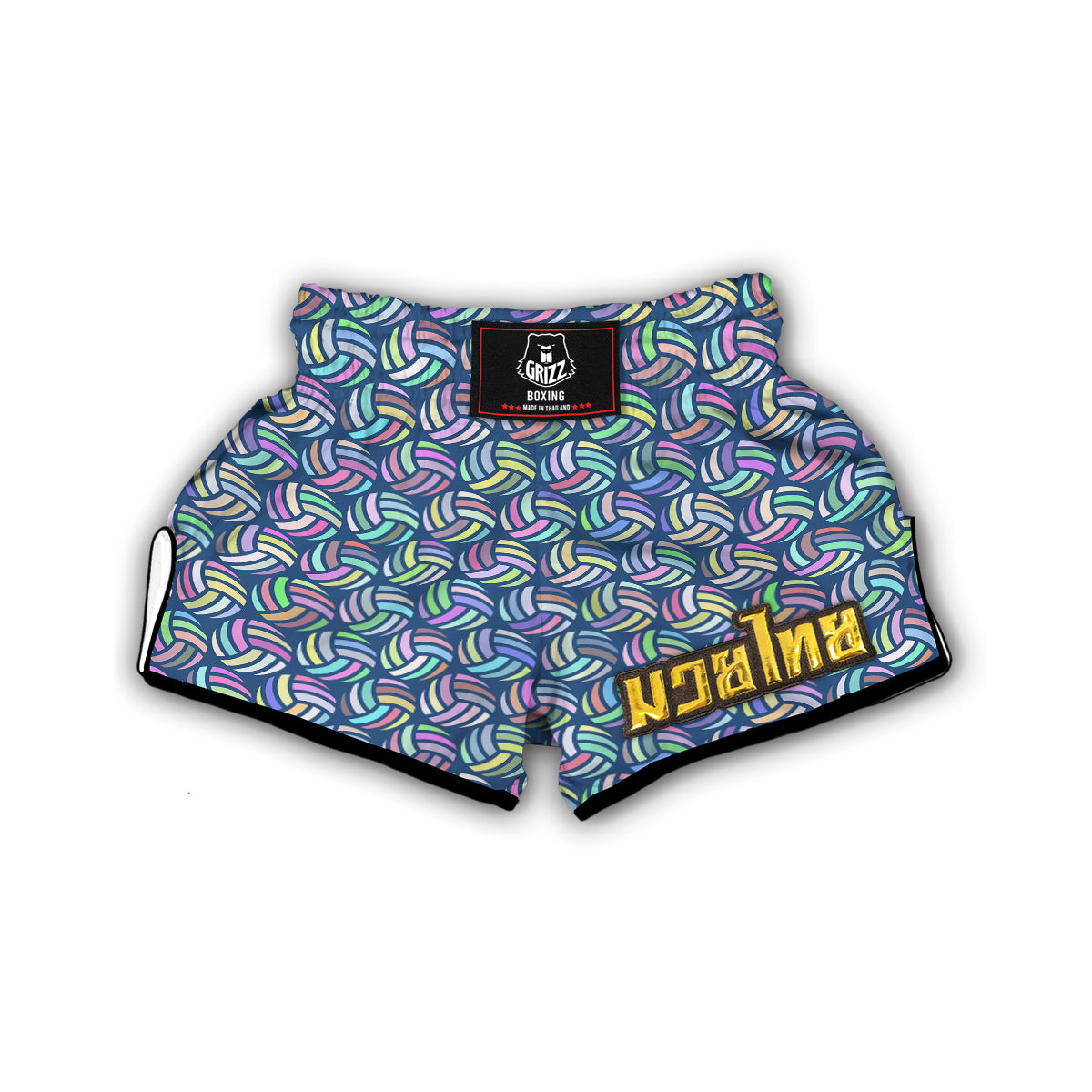 Volleyball Pattern Print Muay Thai Boxing Shorts-grizzshop