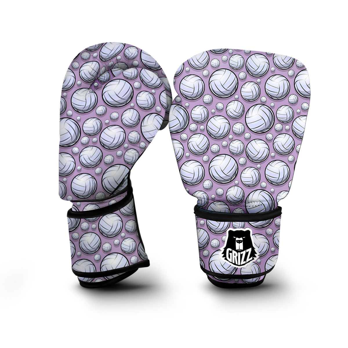 Volleyball Print Pattern Boxing Gloves-grizzshop