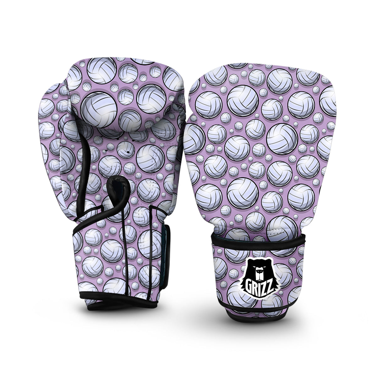 Volleyball Print Pattern Boxing Gloves-grizzshop