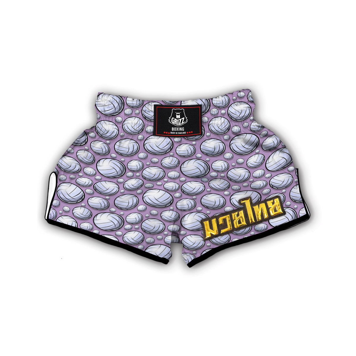 Volleyball Print Pattern Muay Thai Boxing Shorts-grizzshop