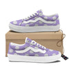 Volleyball White And Purple Print Pattern Skate Shoes-grizzshop