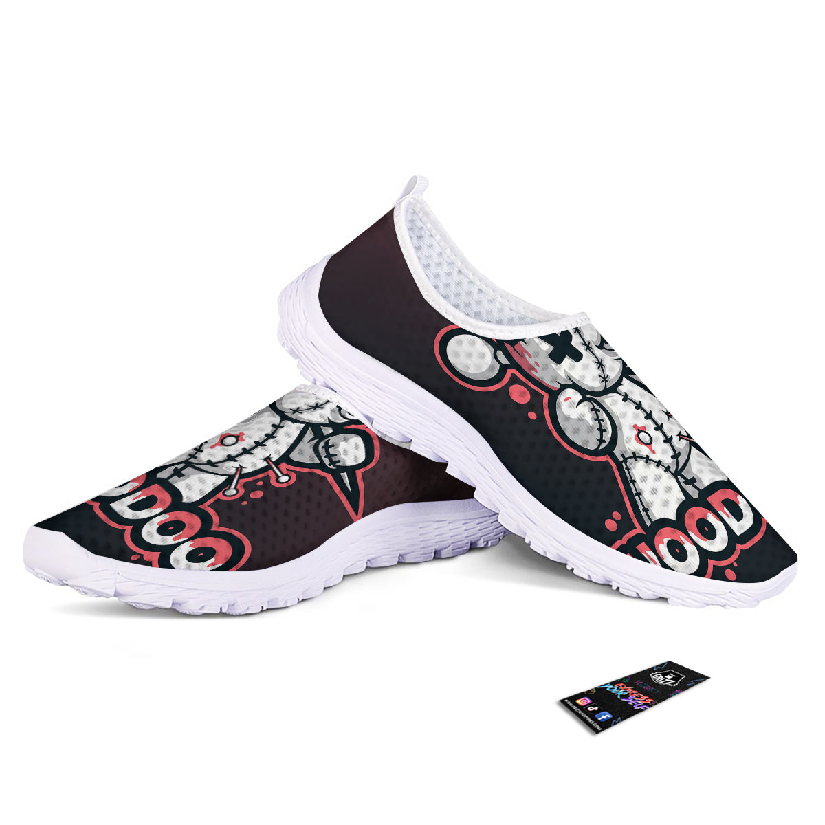 Voodoo Doll Cartoon Print Nurse Shoes-grizzshop