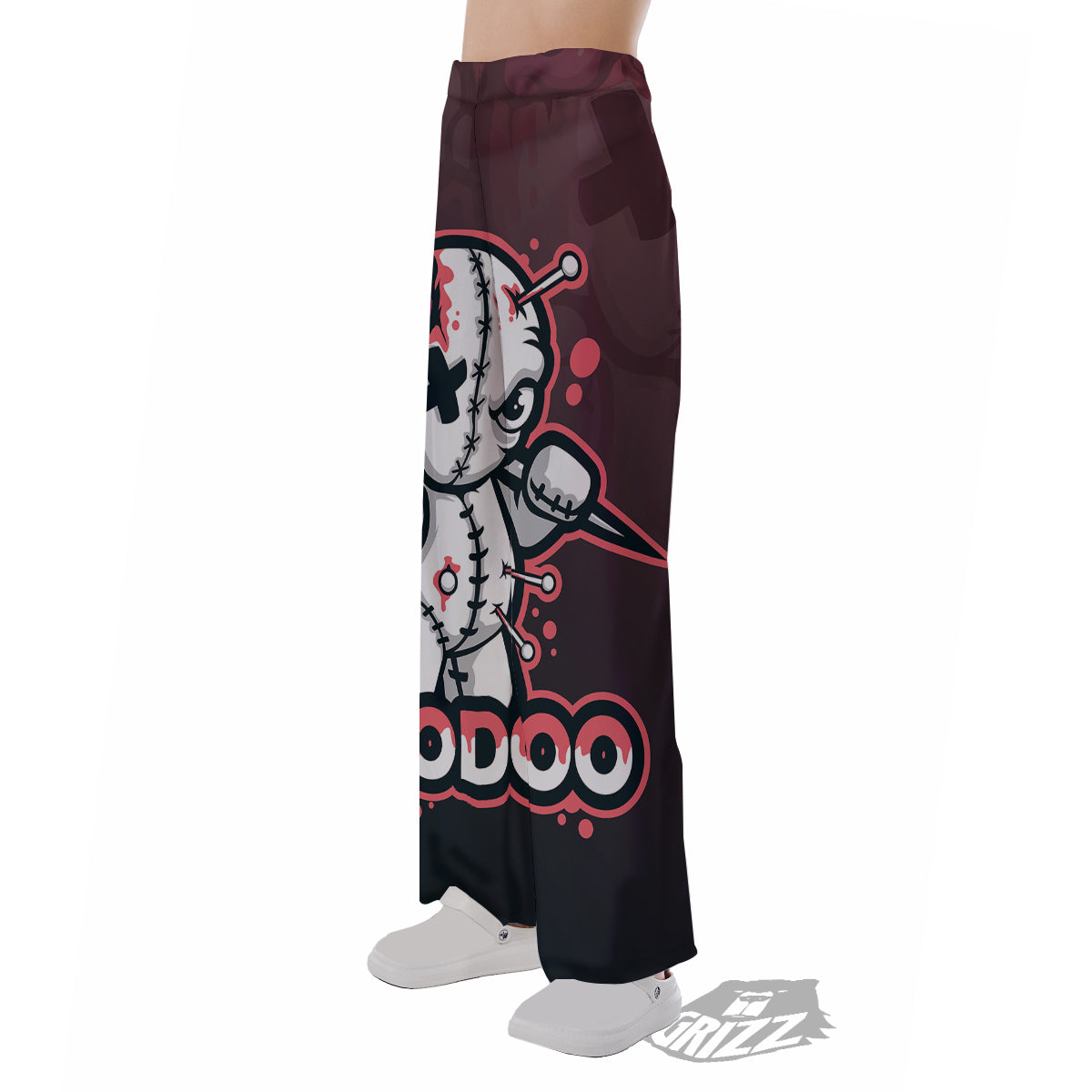 Voodoo Doll Cartoon Print Pajama Pants-grizzshop