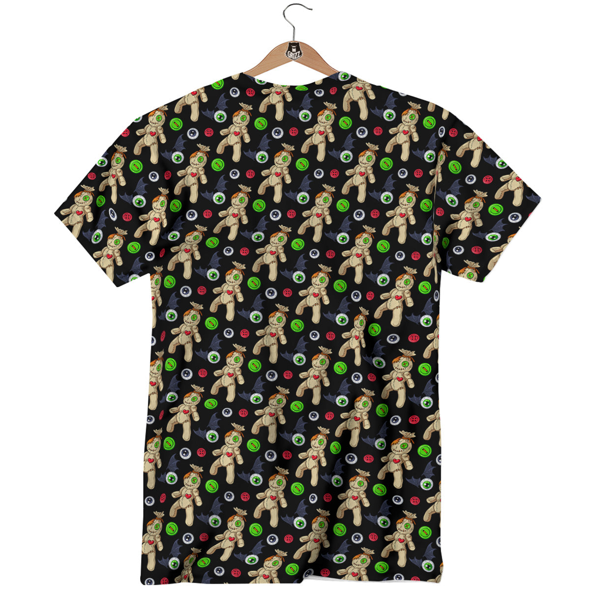 Voodoo Doll Cartoon Print Pattern T-Shirt-grizzshop