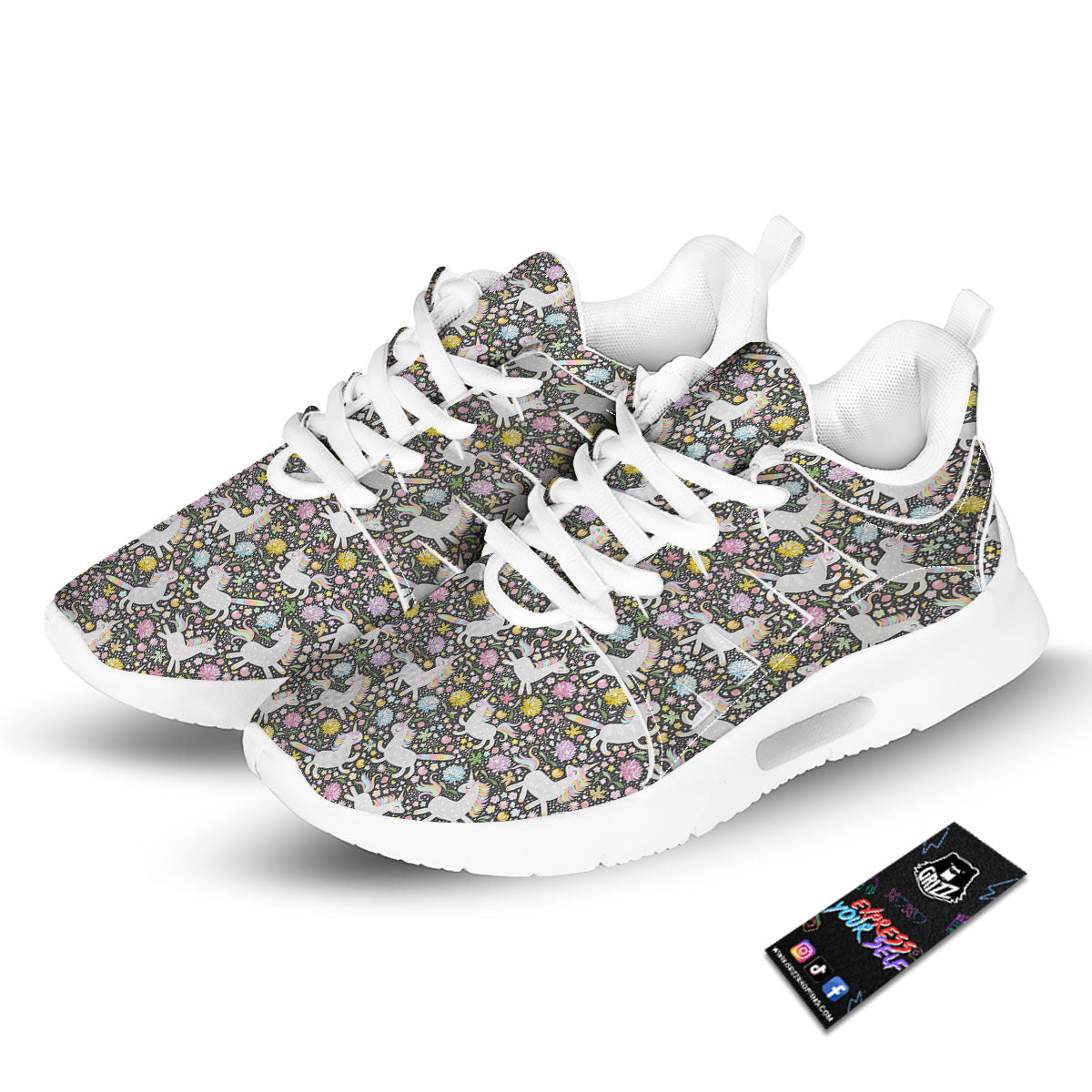 Voodoo Doll Cartoon Print Pattern Tennis Shoes-grizzshop