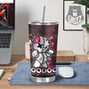 Voodoo Doll Cartoon Print Tumbler-grizzshop