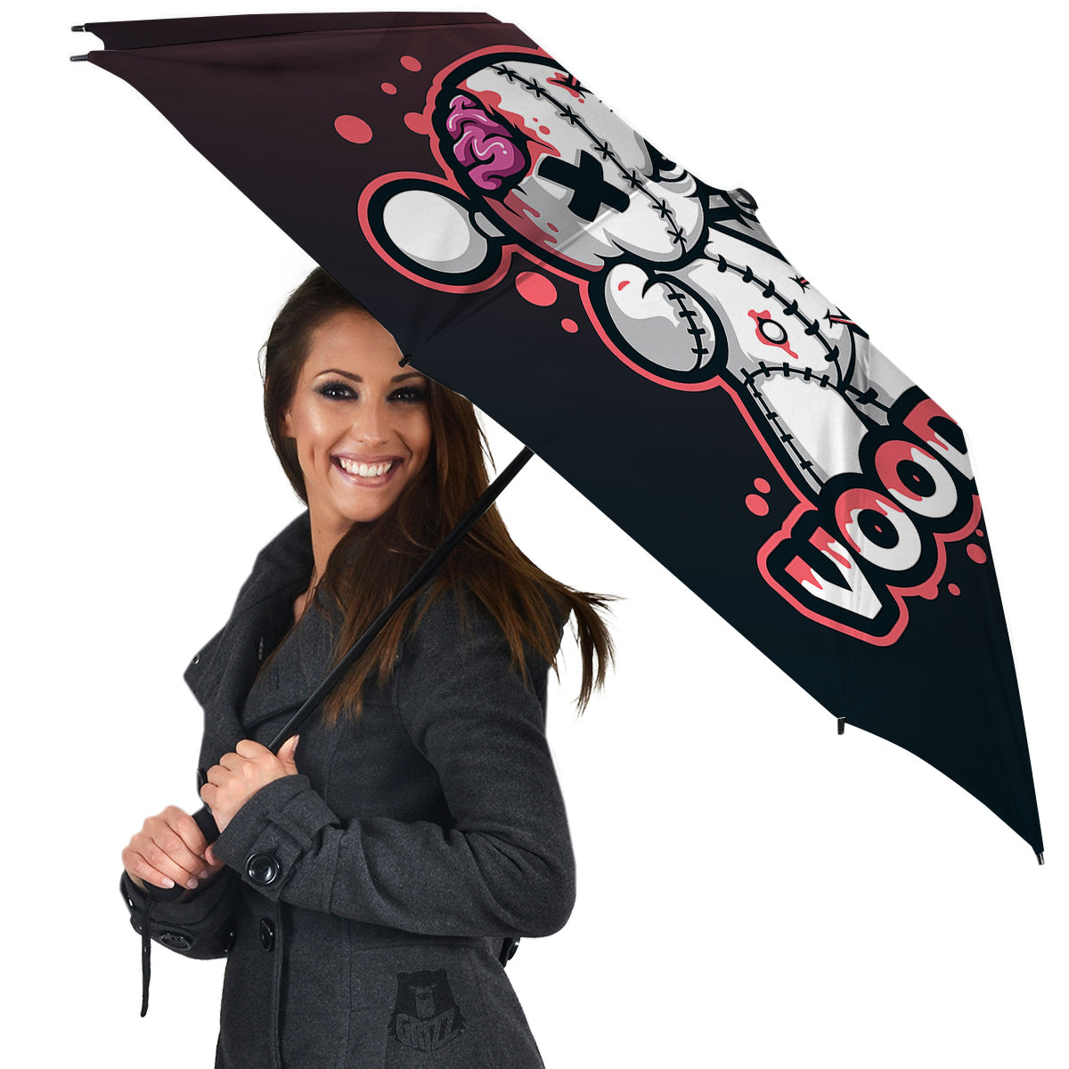 Voodoo Doll Cartoon Print Umbrella-grizzshop