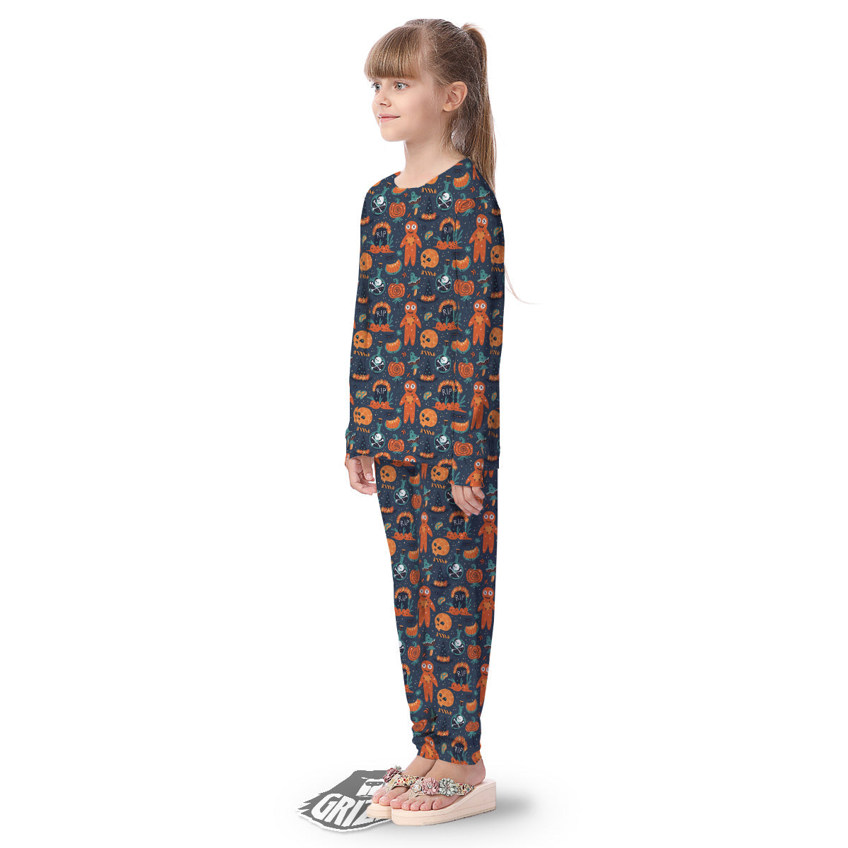 Voodoo Doll Halloween Print Pattern Kid's Pajamas-grizzshop