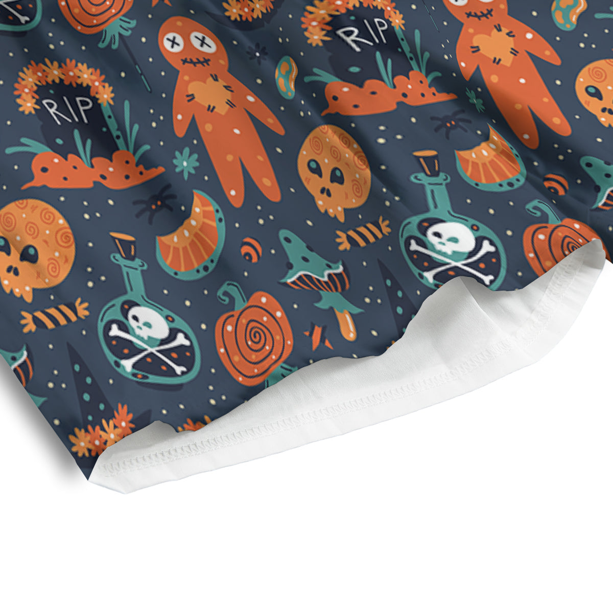 Voodoo Doll Halloween Print Pattern Men's Athletic Shorts