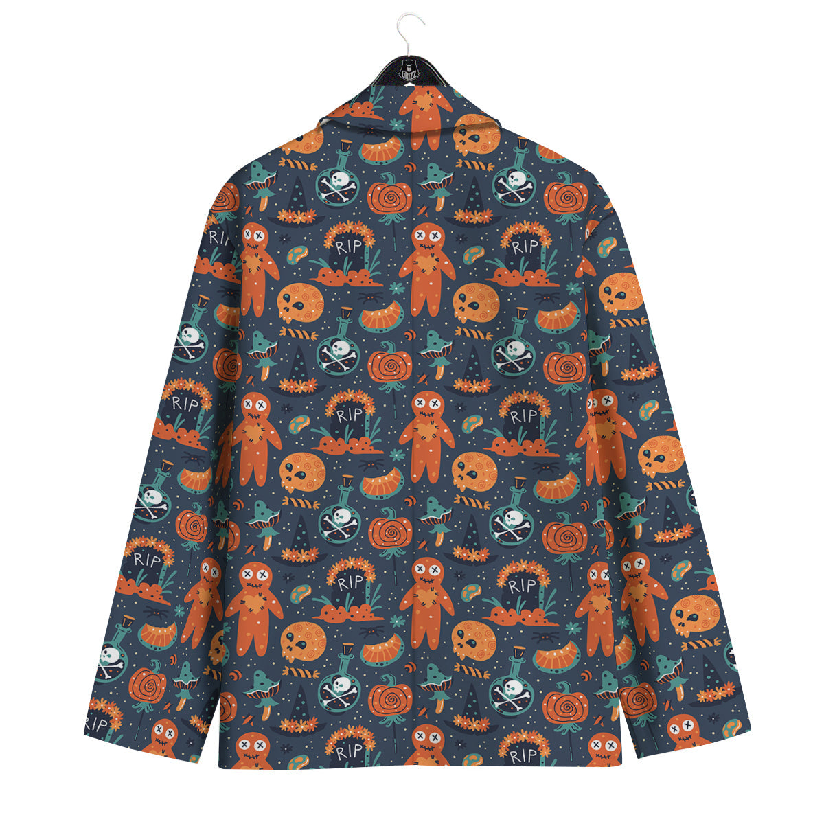 Voodoo Doll Halloween Print Pattern Men's Sport Coat-grizzshop