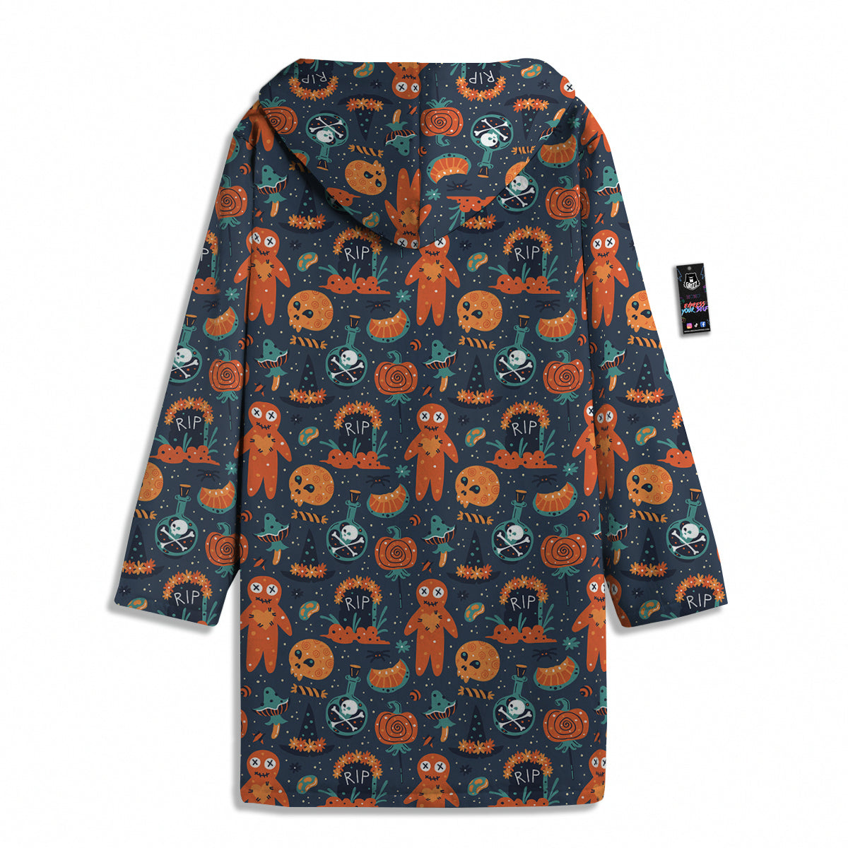Voodoo Doll Halloween Print Pattern Men's Windbreaker Jacket-grizzshop
