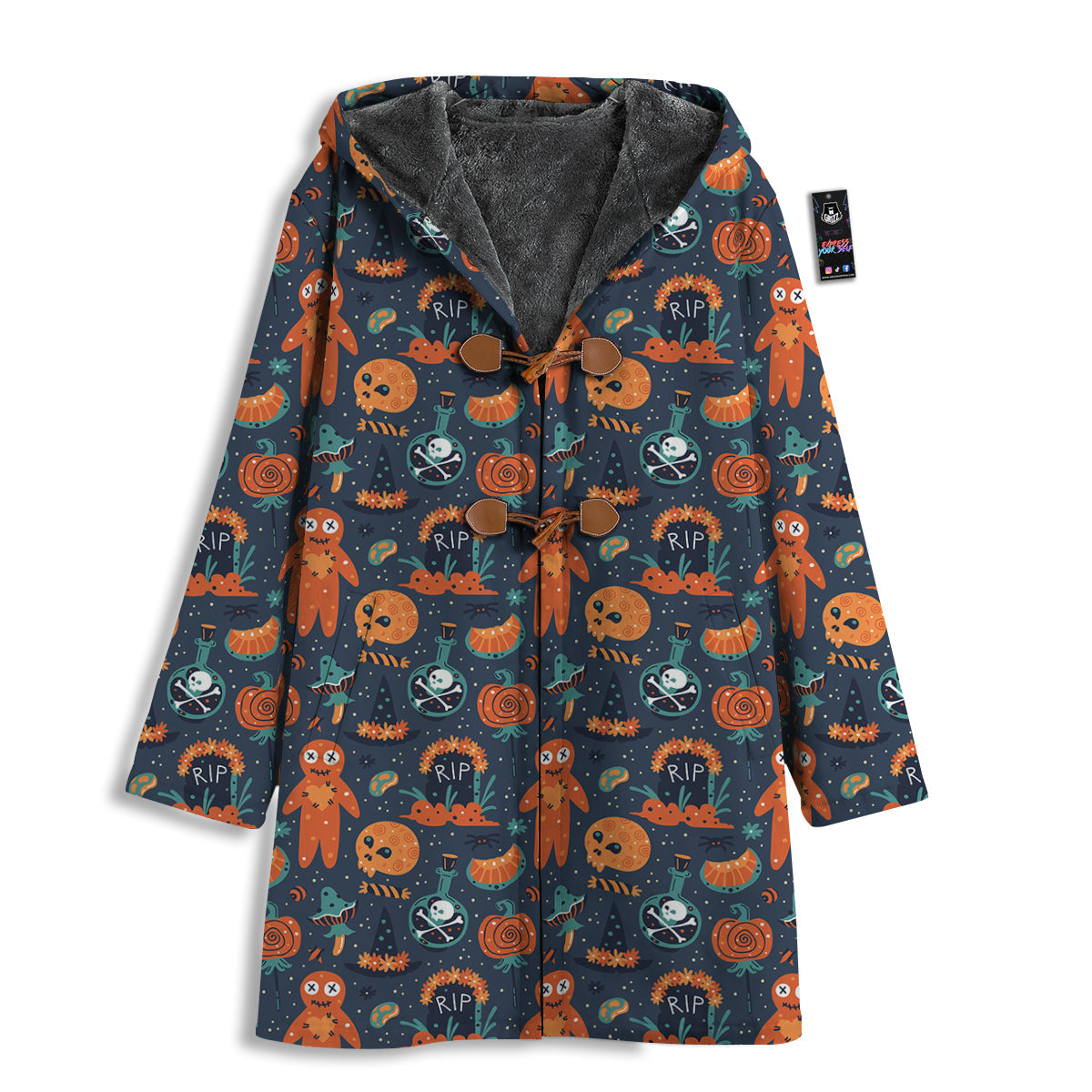 Voodoo Doll Halloween Print Pattern Men's Windbreaker Jacket-grizzshop