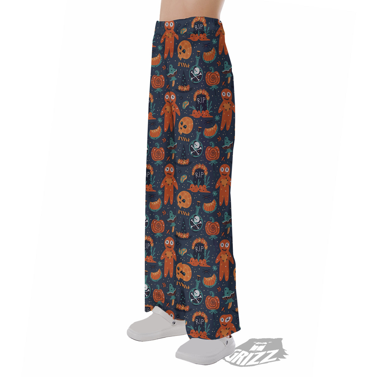 Voodoo Doll Halloween Print Pattern Pajama Pants-grizzshop