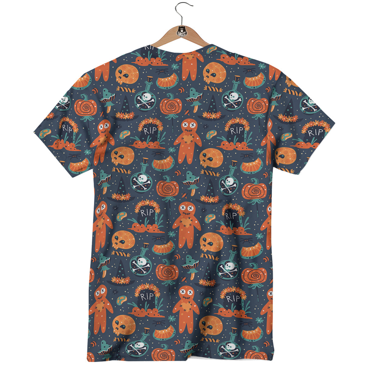 Voodoo Doll Halloween Print Pattern T-Shirt-grizzshop