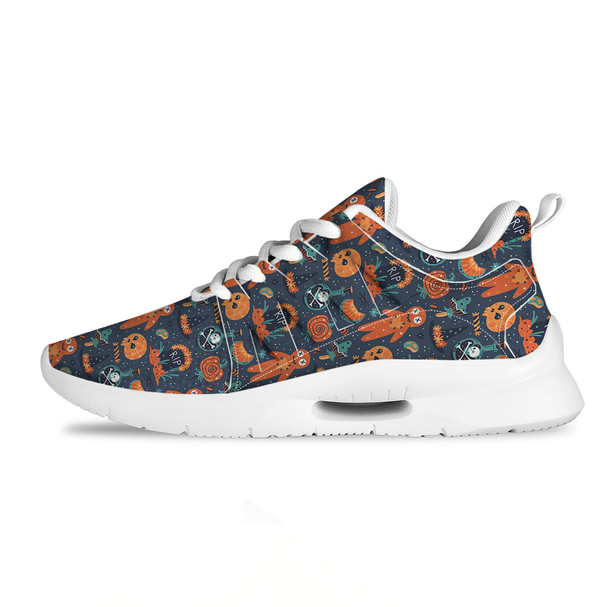 Voodoo Doll Halloween Print Pattern Tennis Shoes-grizzshop